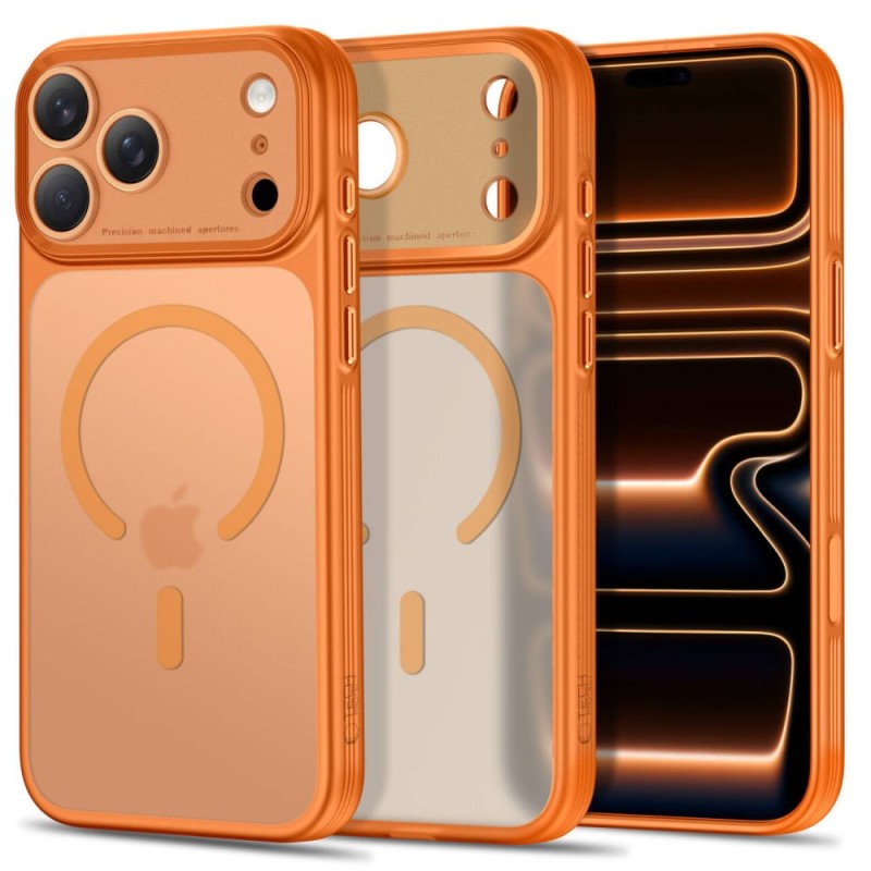 TECH-PROTECT MagPrime MagSafe CC кейс за iPhone 17 Pro / 18 Pro матов Cosmic Orange TECH-PROTECT MagPrime MagSafe CC кейс за iPhone 17 Pro / 18 Pro матов Cosmic Orange