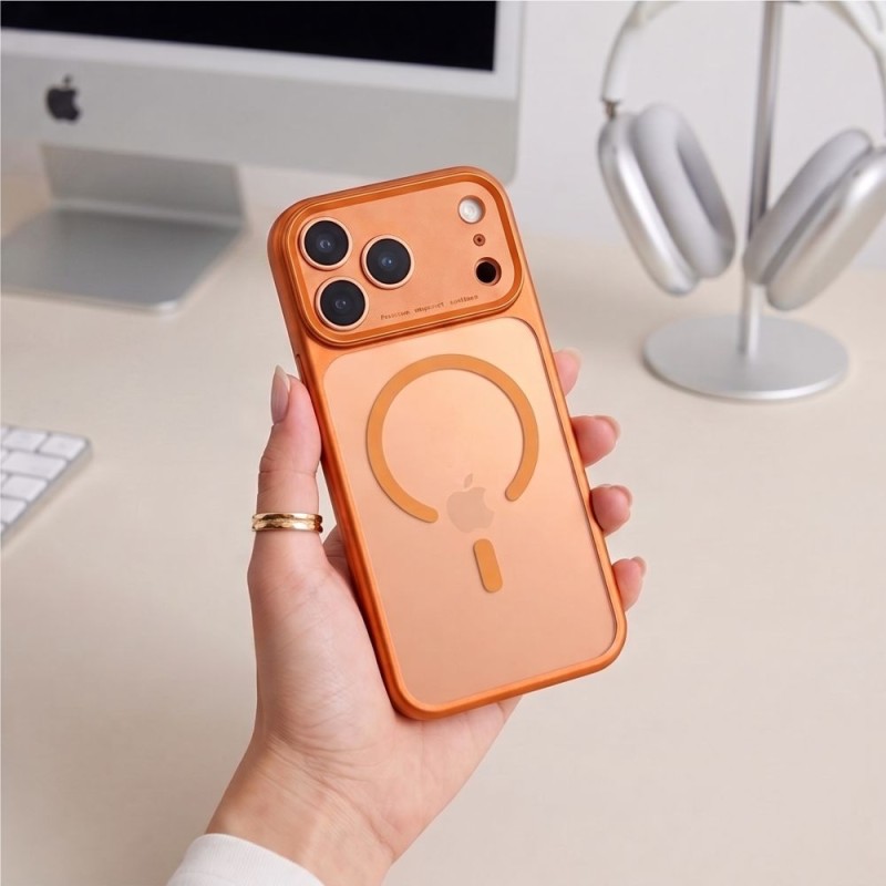 TECH-PROTECT MagPrime MagSafe CC кейс за iPhone 17 Pro / 18 Pro матов Cosmic Orange TECH-PROTECT MagPrime MagSafe CC кейс за iPhone 17 Pro / 18 Pro матов Cosmic Orange