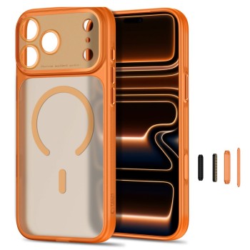 Tech-Protect MagPrime MagSafe CC кейс за iPhone 17 Pro Max / 18 Pro Max, matte cosmic orange
