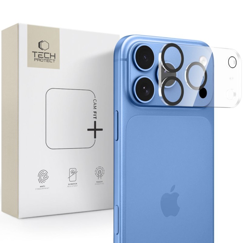 Tech-Protect Cam Fit+ защита за камера за iPhone 18 Pro (Clear) – темперирано стъкло 9H, 2.5D Tech-Protect Cam Fit+ защита за камера за iPhone 18 Pro (Clear) – темперирано стъкло 9H, 2.5D