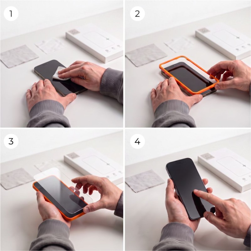Tech-Protect Easy Set+ 3-PACK закалено стъкло за iPhone 18 Pro Max, прозрачно (SKU: 5906302325054) Tech-Protect Easy Set+ 3-PACK закалено стъкло за iPhone 18 Pro Max, прозрачно (SKU: 5906302325054)