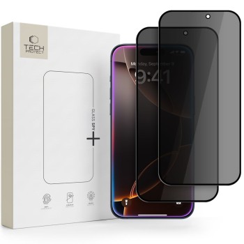 Tech-Protect Glass SPY+ Пакет 2 броя, защитно стъкло за iPhone 18 Pro Max с privacy (приватност)