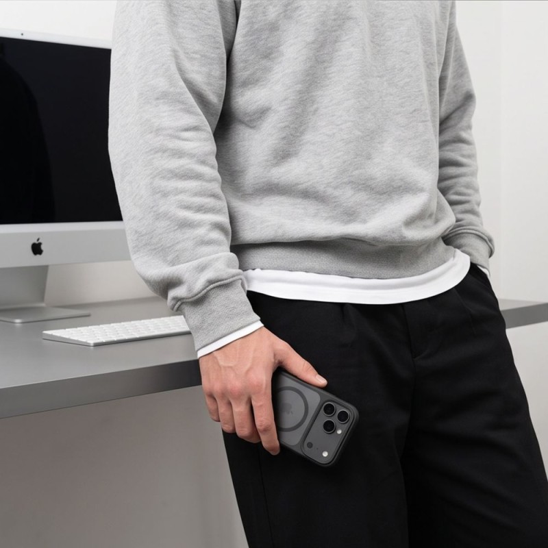 TECH-PROTECT MAGMAT MAGSAFE CC Кейс за iPhone 17 Pro Max / 18 Pro Max матово черно TECH-PROTECT MAGMAT MAGSAFE CC Кейс за iPhone 17 Pro Max / 18 Pro Max матово черно