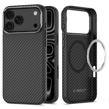 TECH-PROTECT Ion Carbon MagSafe кейс за iPhone 17 Pro Max / 18 Pro Max Black/Silver