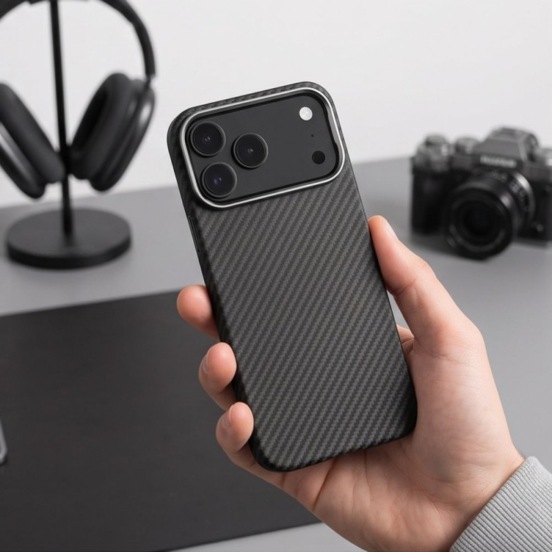 TECH-PROTECT Ion Carbon MagSafe кейс за iPhone 17 Pro Max / 18 Pro Max Black/Silver TECH-PROTECT Ion Carbon MagSafe кейс за iPhone 17 Pro Max / 18 Pro Max Black/Silver