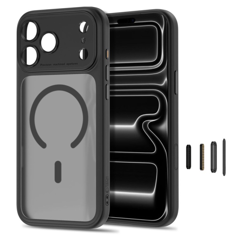 TECH-PROTECT MagPeak MagSafe CC калъф за iPhone 17 Pro / 18 Pro матово черно