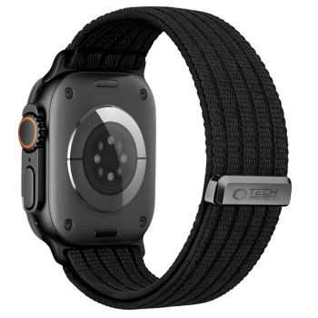 TECH-PROTECT Nylon Sport каишка за Apple Watch 8 / 9 / 10 / 11 / SE / ULTRA (44 / 45 / 46 / 49 мм) Black TECH-PROTECT Nylon Sport каишка за Apple Watch 8 / 9 / 10 / 11 / SE / ULTRA (44 / 45 / 46 / 49 мм) Black