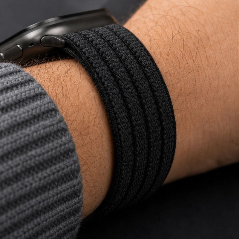 TECH-PROTECT Nylon Sport каишка за Apple Watch 8 / 9 / 10 / 11 / SE / ULTRA (44 / 45 / 46 / 49 мм) Black TECH-PROTECT Nylon Sport каишка за Apple Watch 8 / 9 / 10 / 11 / SE / ULTRA (44 / 45 / 46 / 49 мм) Black