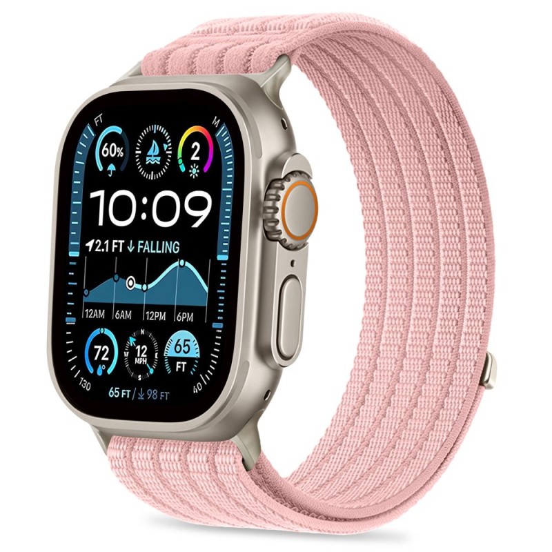 TECH-PROTECT NYLON SPORT каишка за Apple Watch 8/9/10/11/SE/Ultra (44/45/46/49 мм) Light Pink TECH-PROTECT NYLON SPORT каишка за Apple Watch 8/9/10/11/SE/Ultra (44/45/46/49 мм) Light Pink
