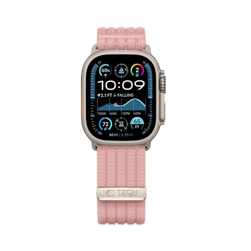 TECH-PROTECT NYLON SPORT каишка за Apple Watch 8/9/10/11/SE/Ultra (44/45/46/49 мм) Light Pink TECH-PROTECT NYLON SPORT каишка за Apple Watch 8/9/10/11/SE/Ultra (44/45/46/49 мм) Light Pink