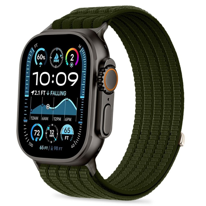 TECH-PROTECT Nylon Sport каишка за Apple Watch 8/9/10/11/SE/Ultra (44/45/46/49 мм) Military Green TECH-PROTECT Nylon Sport каишка за Apple Watch 8/9/10/11/SE/Ultra (44/45/46/49 мм) Military Green