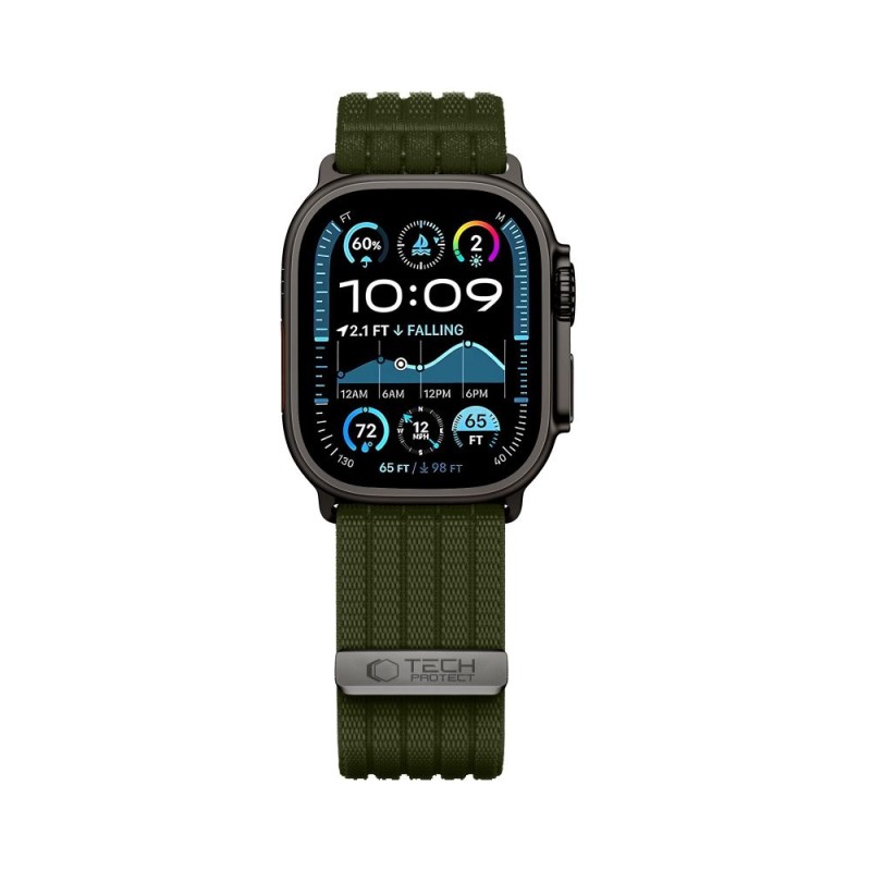 TECH-PROTECT Nylon Sport каишка за Apple Watch 8/9/10/11/SE/Ultra (44/45/46/49 мм) Military Green TECH-PROTECT Nylon Sport каишка за Apple Watch 8/9/10/11/SE/Ultra (44/45/46/49 мм) Military Green