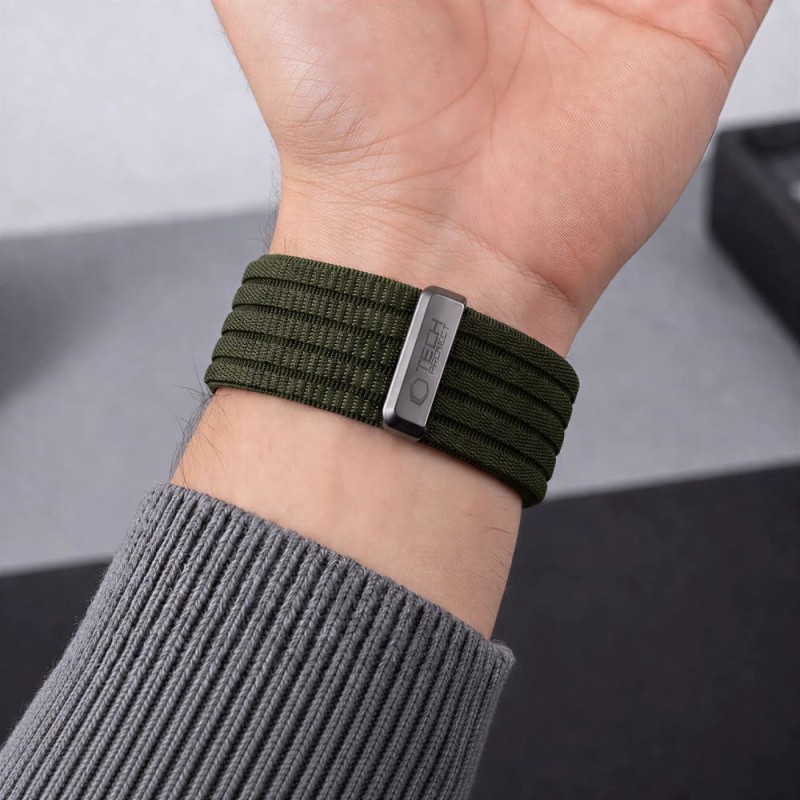 TECH-PROTECT Nylon Sport каишка за Apple Watch 8/9/10/11/SE/Ultra (44/45/46/49 мм) Military Green TECH-PROTECT Nylon Sport каишка за Apple Watch 8/9/10/11/SE/Ultra (44/45/46/49 мм) Military Green