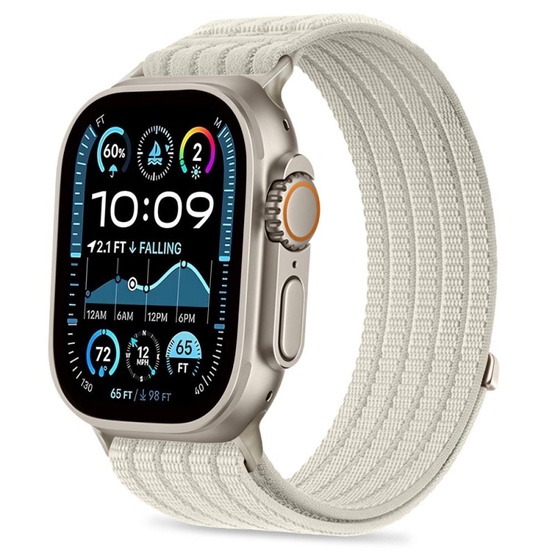 TECH-PROTECT NYLON SPORT каишка за Apple Watch 8/9/10/11/SE/ULTRA (44/45/46/49 мм) Starlight TECH-PROTECT NYLON SPORT каишка за Apple Watch 8/9/10/11/SE/ULTRA (44/45/46/49 мм) Starlight