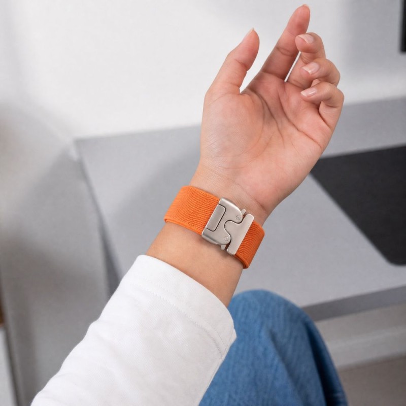 Tech-Protect Nylon Clasp каишка за Samsung Galaxy Watch 8/9/Classic (40/44/46 мм) оранжева Tech-Protect Nylon Clasp каишка за Samsung Galaxy Watch 8/9/Classic (40/44/46 мм) оранжева