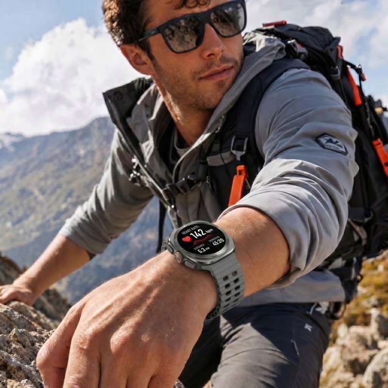 TECH-PROTECT Iconband Pro каишка за Samsung Galaxy Watch Ultra 1 / 2 2024–2026 (47 мм) сива/черна