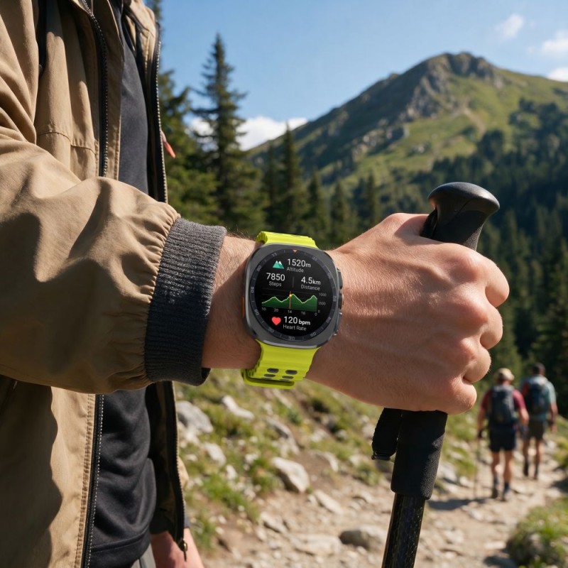 Tech-Protect Iconband Pro ремешък за Samsung Galaxy Watch Ultra 1/2 (2024–2026) 47 мм, лайм/черен