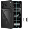 TECH-PROTECT MagOne MagSafe CC + Glass 2-Pack за iPhone 17 Pro / 18 Pro Black/Clear (кейс + 2 стъклени протектора) TECH-PROTECT MagOne MagSafe CC + Glass 2-Pack за iPhone 17 Pro / 18 Pro Black/Clear (кейс + 2 стъклени протектора)