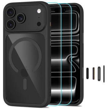 TECH-PROTECT MagOne MagSafe CC + Glass 2-Pack за iPhone 17 Pro Max / 18 Pro Max Black/Clear (черно/прозрачно)