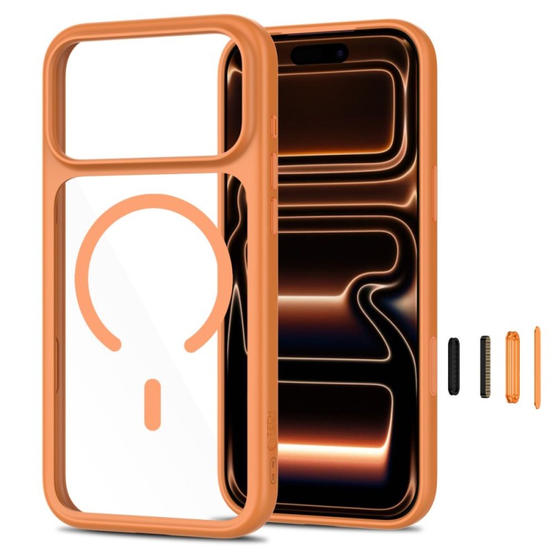 TECH-PROTECT MagOne MagSafe CC + Glass 2-Pack за iPhone 17 Pro / 18 Pro (Cosmic Orange/Clear) TECH-PROTECT MagOne MagSafe CC + Glass 2-Pack за iPhone 17 Pro / 18 Pro (Cosmic Orange/Clear)