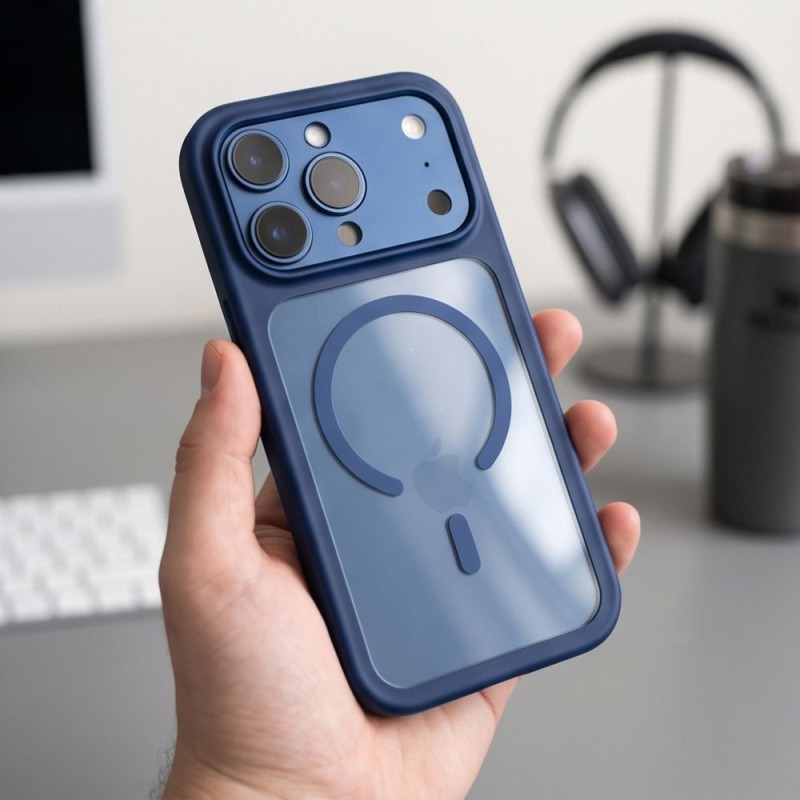 TECH-PROTECT MagOne MagSafe CC + Glass 2-pack за iPhone 17 Pro / 18 Pro Deep Blue/Clear TECH-PROTECT MagOne MagSafe CC + Glass 2-pack за iPhone 17 Pro / 18 Pro Deep Blue/Clear