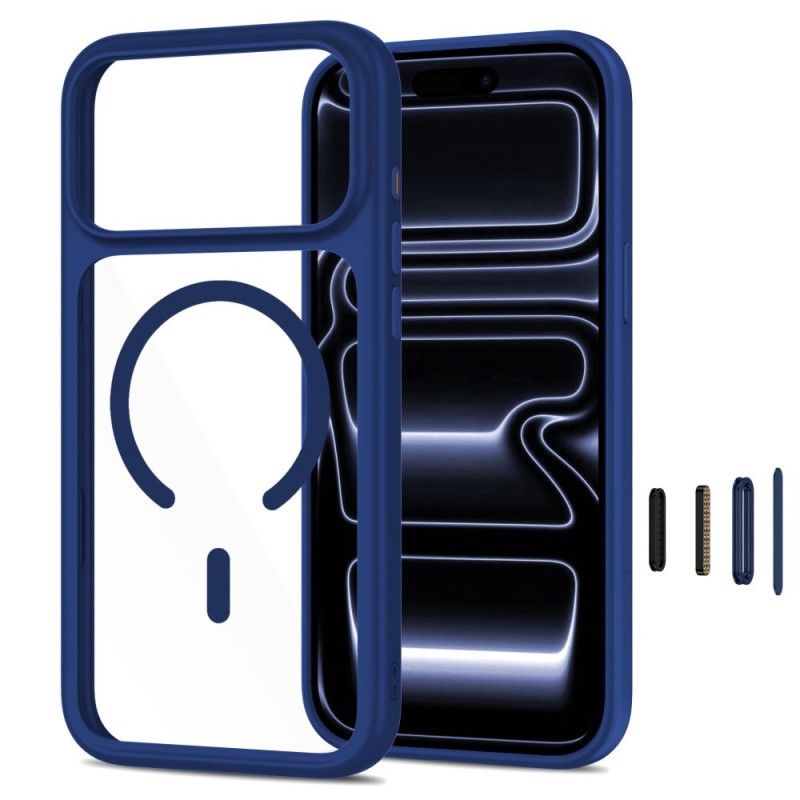 TECH-PROTECT MagOne MagSafe CC + Glass 2-Pack за iPhone 17 Pro Max / 18 Pro Max Deep Blue/Clear (комплект калъф + стъкло) TECH-PROTECT MagOne MagSafe CC + Glass 2-Pack за iPhone 17 Pro Max / 18 Pro Max Deep Blue/Clear (комплект калъф + стъкло)