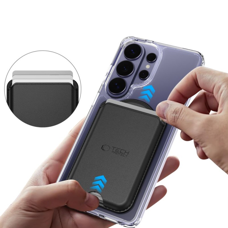 Tech-Protect CH02 MagWallet Magsafe универсален магнитен държач за карти Black - Tech-Protect CH02 MagWallet Magsafe универсален магнитен държач за карти Black - 5906302326402