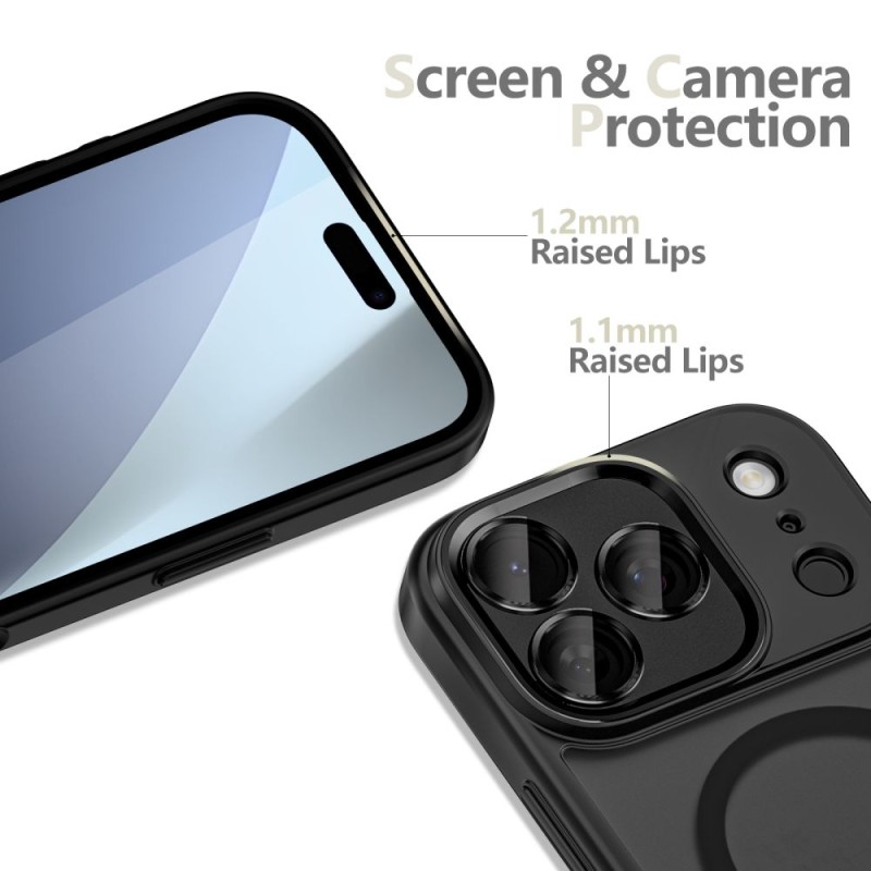 TECH-PROTECT MagCam MagSafe кейс за iPhone 17 Pro Max матово черно (SKU: 5906302330089) - 5906302330089