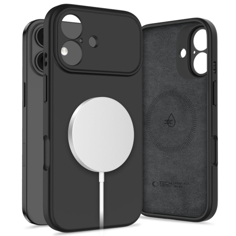 TECH-PROTECT Silicone Magsafe за iPhone 17 Black - 5906302330133