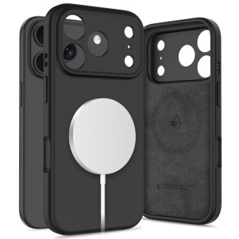 TECH-PROTECT силиконов кейс MagSafe за iPhone 17 Pro (черен)