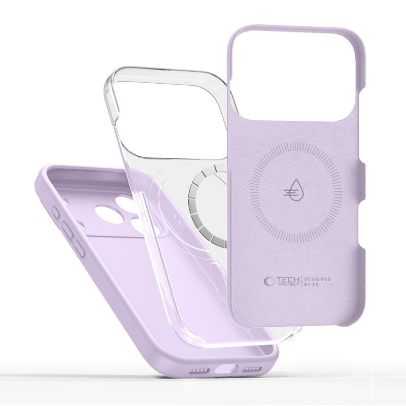 TECH-PROTECT SILICONE MAGSAFE за iPhone 17 PRO Mauve (5906302330195) - 5906302330195