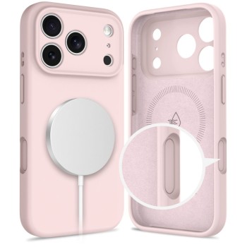 Tech-Protect Silicone Magsafe за iPhone 17 Pro, Pink Pearl