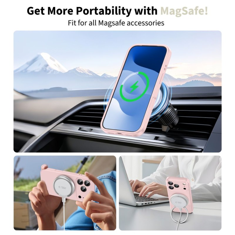 Tech-Protect Silicone Magsafe за iPhone 17 Pro, Pink Pearl - 5906302330232