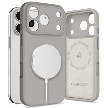 TECH-PROTECT Silicone MagSafe кейс за iPhone 17 Pro Max, Stone Grey