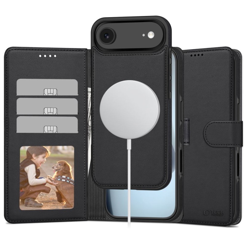 Tech-Protect Wallet Magsafe iPhone Air матово черно - Tech-Protect Wallet Magsafe iPhone Air матово черно - 5906302330386