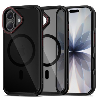 TECH-PROTECT MagHybrid с MagSafe за iPhone 17 Black/Red