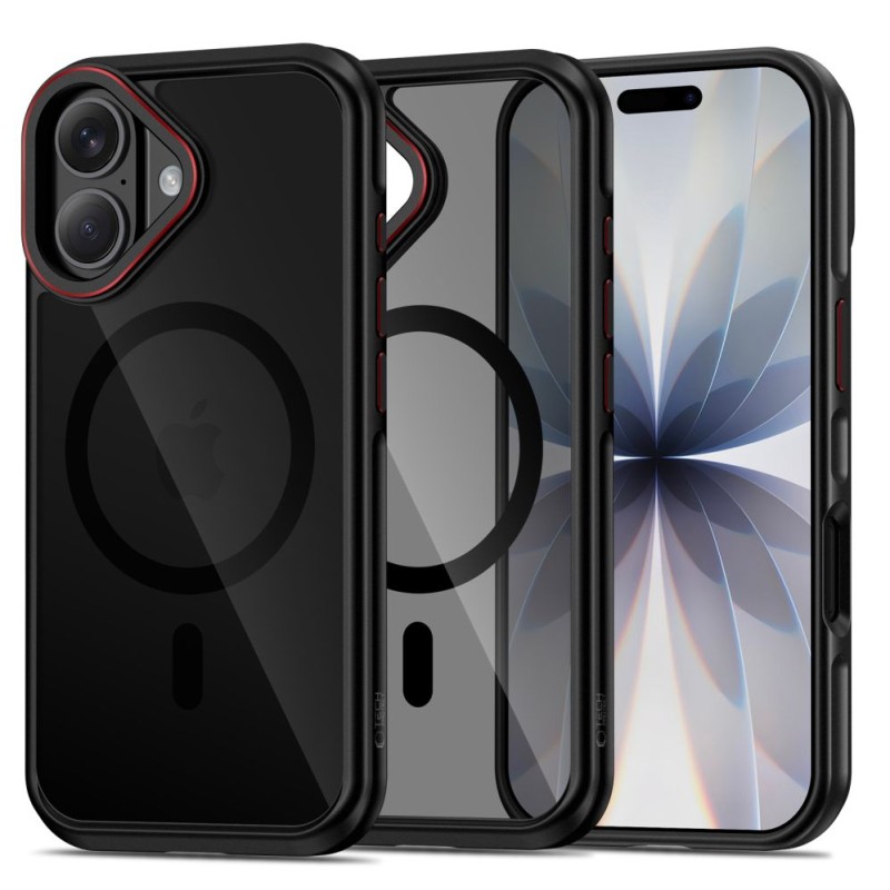 TECH-PROTECT MagHybrid с MagSafe за iPhone 17 Black/Red - 5906302330416