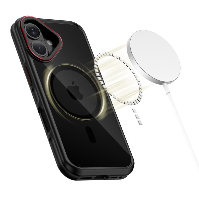 TECH-PROTECT MagHybrid с MagSafe за iPhone 17 Black/Red - 5906302330416