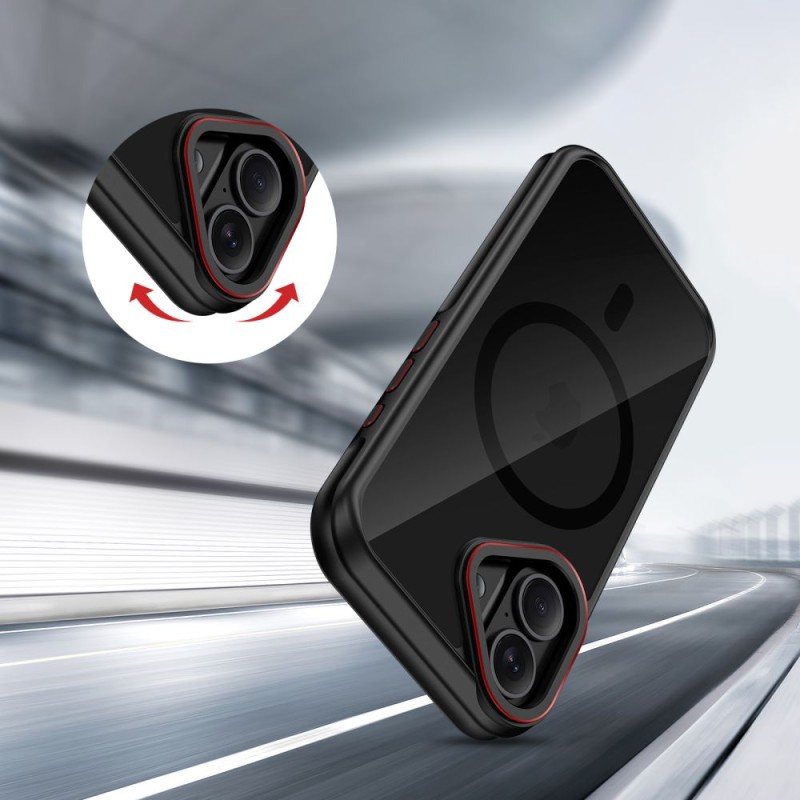 TECH-PROTECT MagHybrid с MagSafe за iPhone 17 Black/Red - 5906302330416