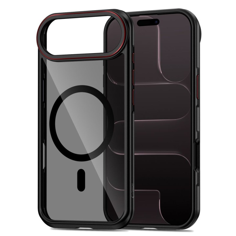 TECH-PROTECT MagHybrid с MagSafe за iPhone Air Black/Red - TECH-PROTECT MagHybrid с MagSafe за iPhone Air Black/Red - 5906302330423