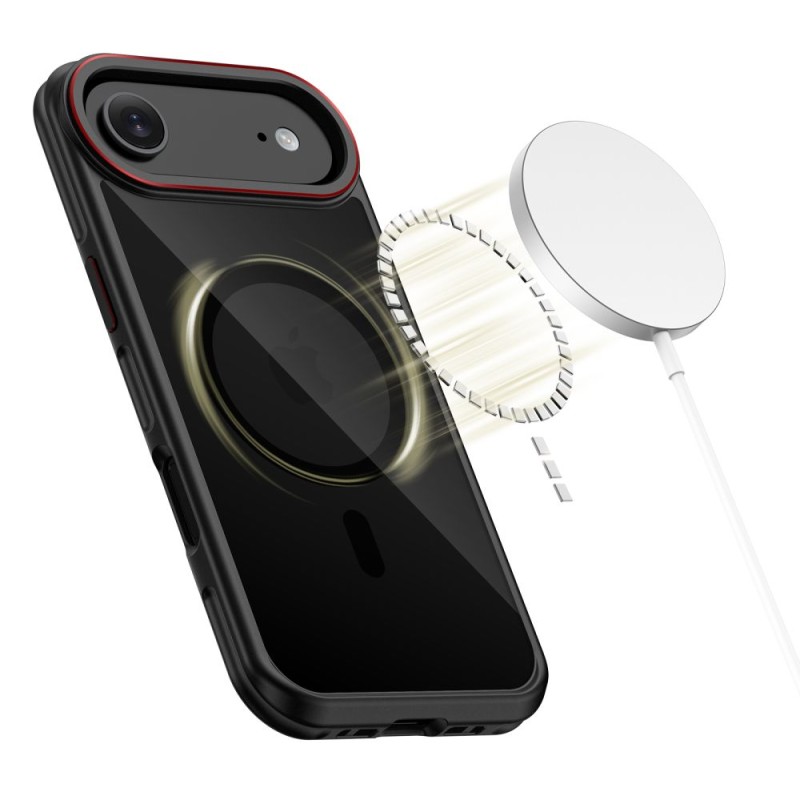 TECH-PROTECT MagHybrid с MagSafe за iPhone Air Black/Red - TECH-PROTECT MagHybrid с MagSafe за iPhone Air Black/Red - 5906302330423