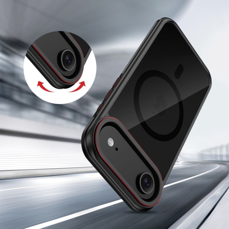 TECH-PROTECT MagHybrid с MagSafe за iPhone Air Black/Red - TECH-PROTECT MagHybrid с MagSafe за iPhone Air Black/Red - 5906302330423