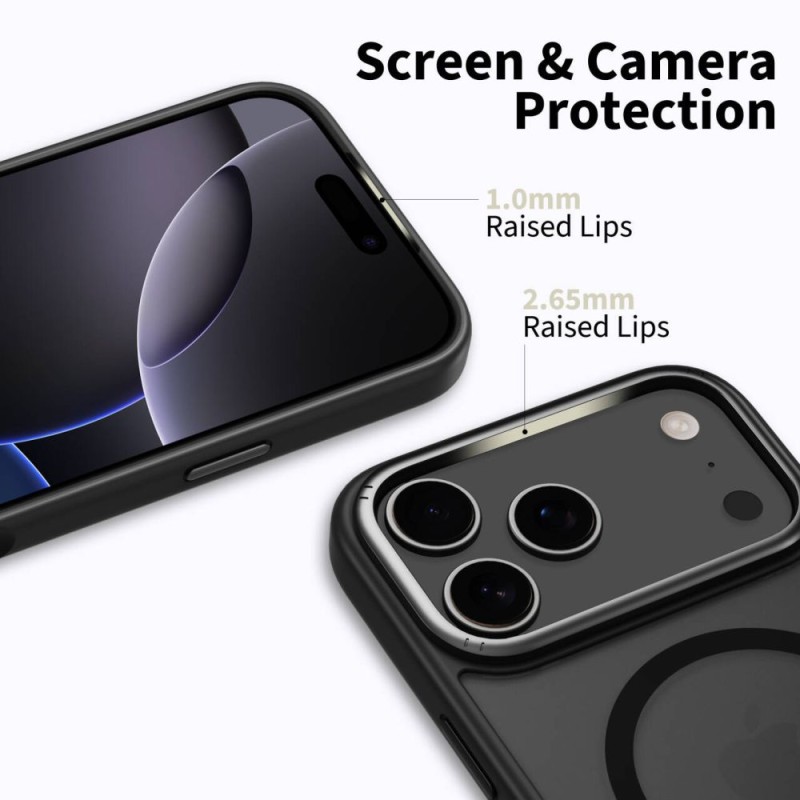 TECH-PROTECT MagEdge Magsafe iPhone 17 Pro матово черно/гънмитал (SKU: 5906302330478) - 5906302330478