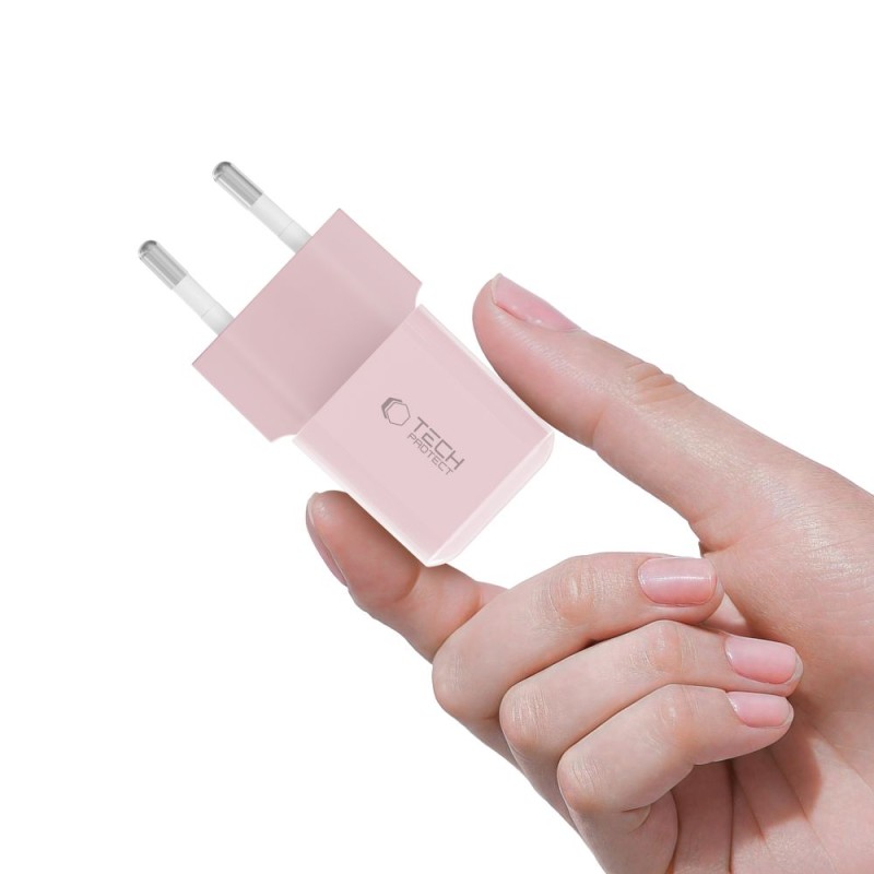 TECH-PROTECT NCM25 1-портов мрежов заряден адаптер PD 25W Baby Pink - 5906302330577