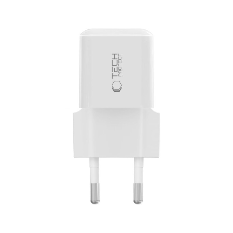 TECH-PROTECT NCM25 1-портов мрежов зарядно PD 25W (бяло) - TECH-PROTECT NCM25 1-портов мрежов зарядно PD 25W (бяло) - 5906302330584