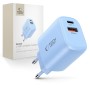 Tech-Protect NCA20 2-портова мрежова зарядна с PD 20W / QC 3.0, бебешко синьо