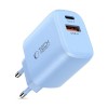 TECH-PROTECT NCA30 двупортово мрежово зарядно PD 30W / QC3.0, бебешко синьо - TECH-PROTECT NCA30 двупортово мрежово зарядно PD 30W / QC3.0, бебешко синьо - 5906302330676