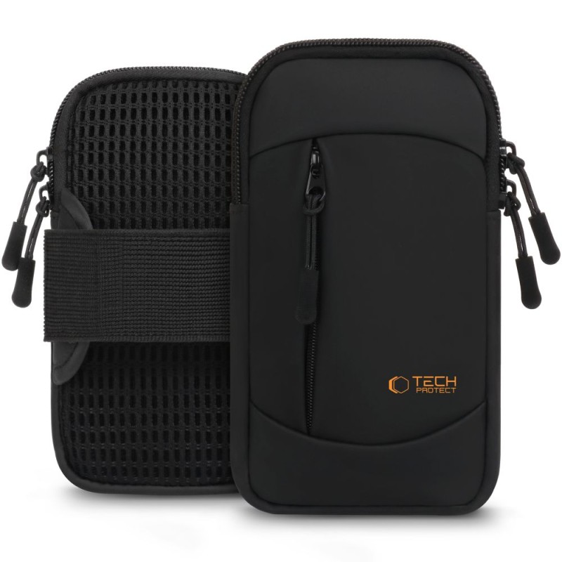TECH-PROTECT M6 Универсална спортна лента за ръка (Black/Orange) - TECH-PROTECT M6 Универсална спортна лента за ръка (Black/Orange) - 5906302330799