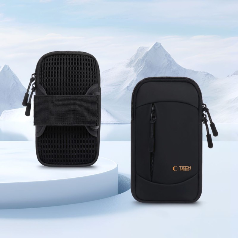 TECH-PROTECT M6 Универсална спортна лента за ръка (Black/Orange) - TECH-PROTECT M6 Универсална спортна лента за ръка (Black/Orange) - 5906302330799