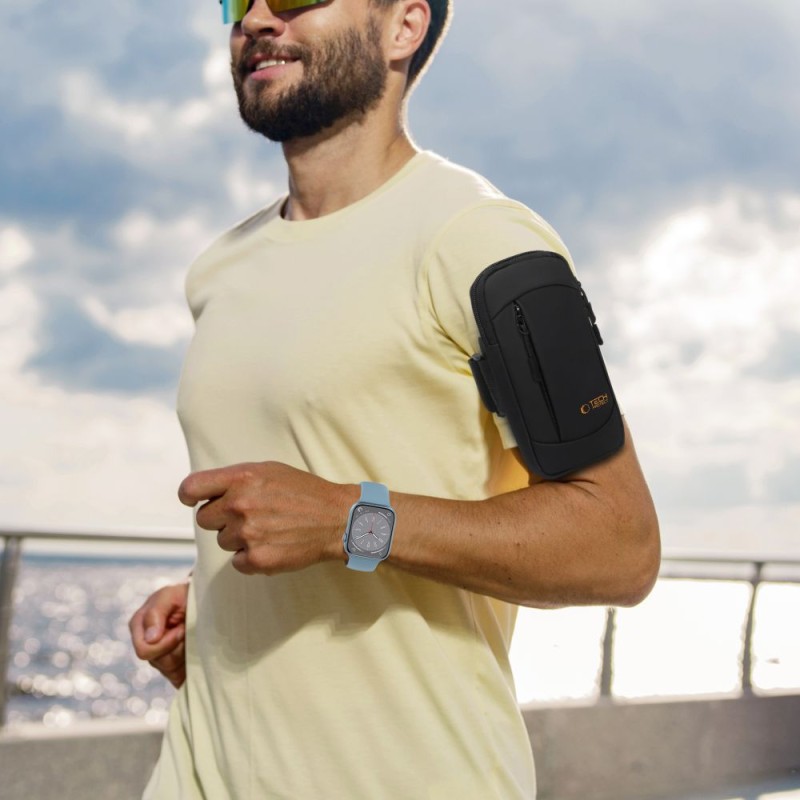 TECH-PROTECT M6 Универсална спортна лента за ръка (Black/Orange) - TECH-PROTECT M6 Универсална спортна лента за ръка (Black/Orange) - 5906302330799